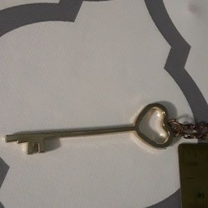 Heart key necklace